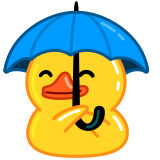 Cute duck symbolizing secure Telegram messages protected from hackers